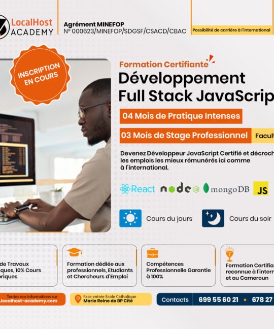 Les Meilleures Écoles pour une Formation en Développement Web Full Stack Javascript au Cameroun