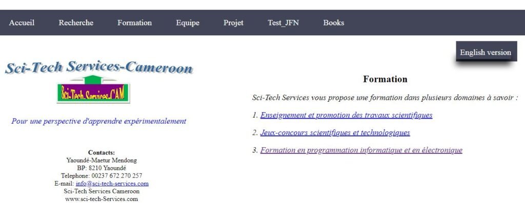 Bienvenue chez Sci Tech Services Cameroon