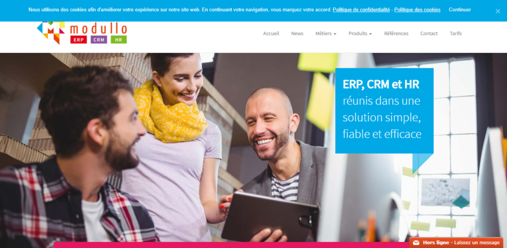 Modullo, un logiciel ERP/CRM/RH parmi le Top 5 des meilleurs logiciels ERP/CRM/RH