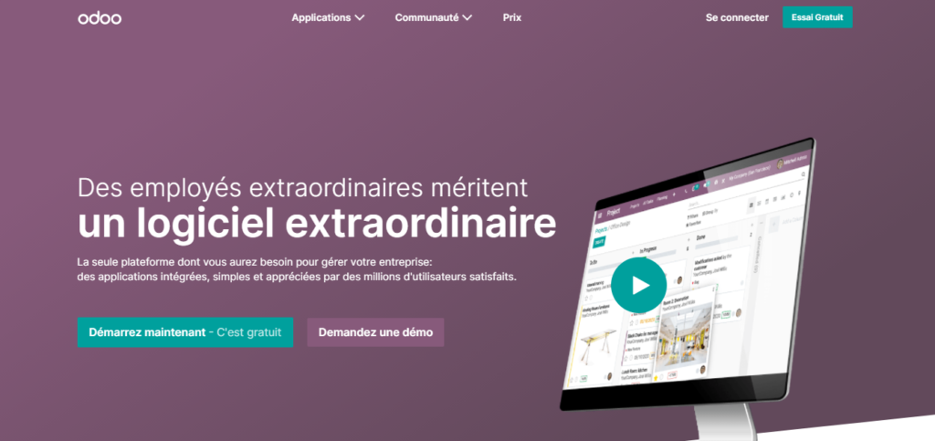 Odoo, un logiciel ERP/CRM/RH parmi le Top 5 des meilleurs logiciels ERP/CRM/RH