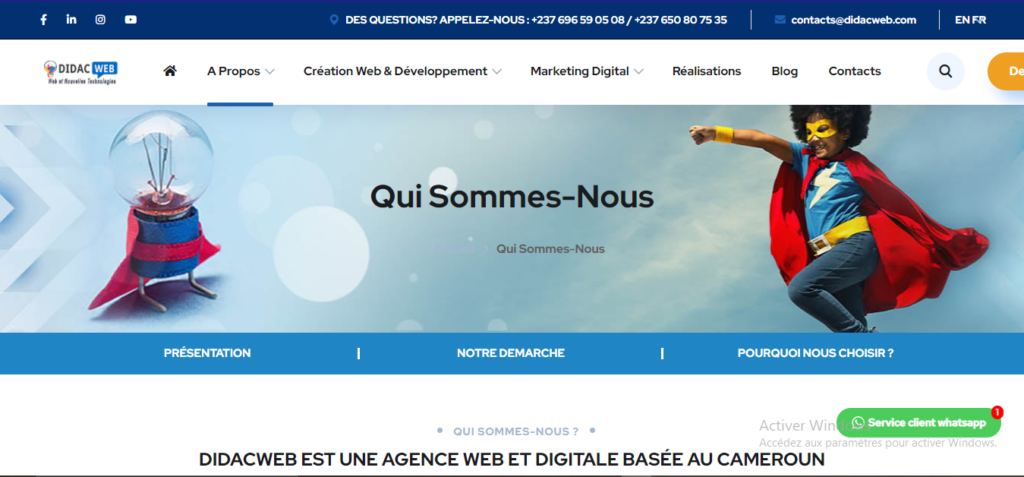 Bienvenue chez Didacweb, agence de marketing digital au Cameroun