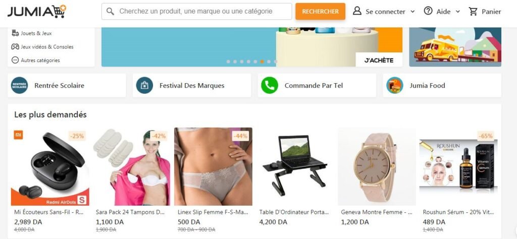 Faites vos achats chez Jumia Algérie