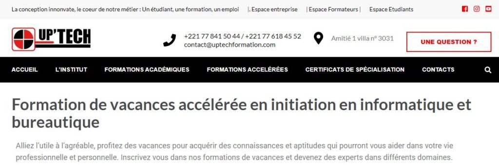 Forme toi pendant tes vacances en informatique chez nous