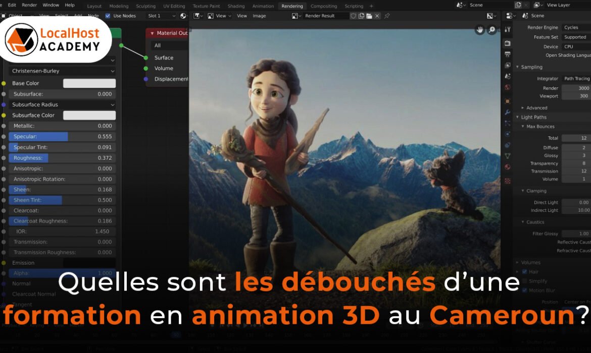 Quels sont les débouchés d’une formation en animation 3D au Cameroun ?