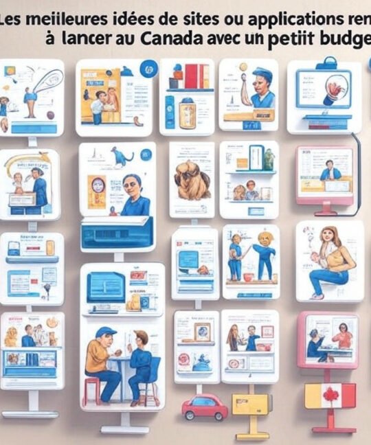 Les 10 meilleures idées de sites ou applications rentables à lancer au Canada avec un petit budget